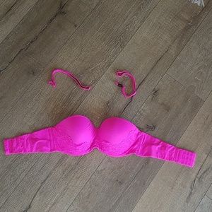 Body by Victoria strappless hot pink bra